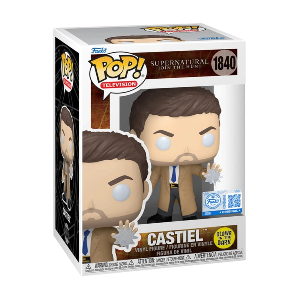 Supernatural Join The Hunt: Castiel Glow Pop! Vinyl Figure